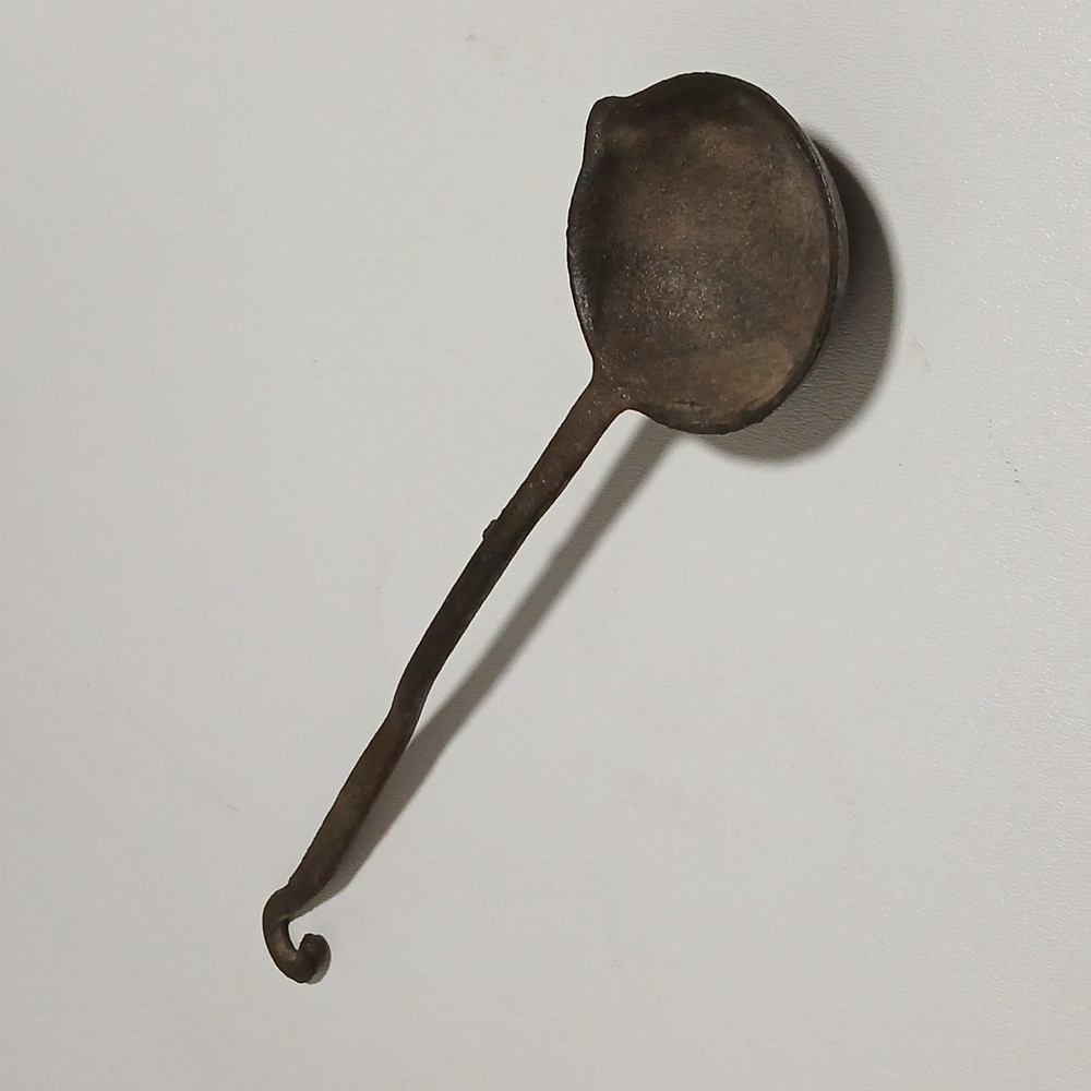 Vintage Foundry Ladle, Metal Crucible, Forged Ladle Decor - Picture 2 of 7